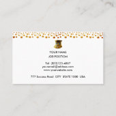 ゴールデンエレガント紙吹雪オンホワイト 名刺 (裏面)