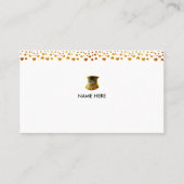 ゴールデンエレガント紙吹雪オンホワイト 名刺 (正面)