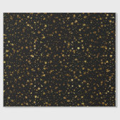 ゴールデンエレガント紙吹雪スノーブラックグラムビップ ラッピングペーパー (フラット)