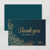 ゴールデンエレガント結婚フローラサンキューカード サンキューカード (正面/裏面)