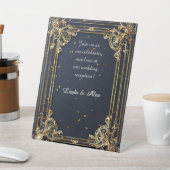 ゴールデンエレガント結婚式招待状枠 台座サイン (インサイチュ)