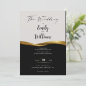 ゴールデンエレガント結婚式招待状 招待状 (スタンド正面)
