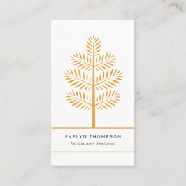 ゴールデンエレガント造園ボタニカルツリーブランチ 名刺