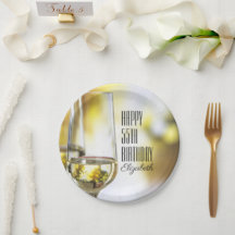 ゴールデンエレガント《写真》ぼけ味55誕生日ワイングラス