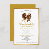 ゴールデンエレガント: 2日間の家族懇親会招待状 招待状 (正面/裏面)