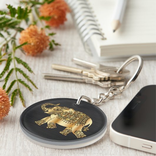 ゴールデンエレファントキーチェーン キーホルダー (正面右)