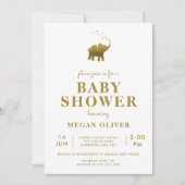 ゴールデンエレファントベビーシャワー 招待状 (正面)