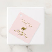 ゴールデンエレファント赤面ベビーシャワーありがとう フェイバータグ (インサイチュ)