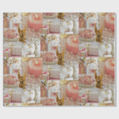 ゴールデンエンジェルとデコレーションラッピング紙 ラッピングペーパー (フラット)