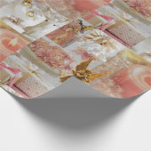 ゴールデンエンジェルとデコレーションラッピング紙 ラッピングペーパー (角)