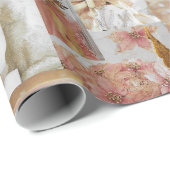 ゴールデンエンジェルとデコレーションラッピング紙 ラッピングペーパー (ロールコーナー)