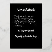 ゴールデンエンジェルウィングインメモリサンキューカード 箔シーズンカード (裏面)