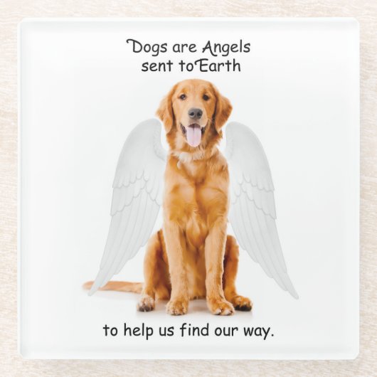 ゴールデンエンジェルガラスコースター ガラスコースター (正面)