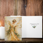 ゴールデンエンジェルクリスマスグリーティング カード