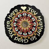 ゴールデンエンジェル陰陽マンダラ ラウンドクッション (正面)