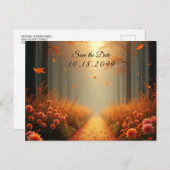 ゴールデンエンバー秋のウッドランド散歩 シーズンポストカード (正面/裏面)