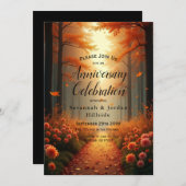 ゴールデンエンバー秋のウッドランド散歩 招待状 (正面/裏面)