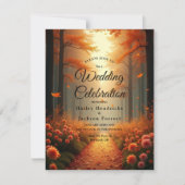 ゴールデンエンバー秋のウッドランド散歩 招待状 (正面)