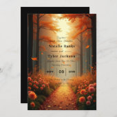 ゴールデンエンバー秋のウッドランド散歩 招待状 (正面/裏面)