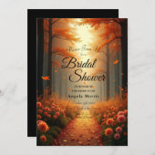 ゴールデンエンバー秋のウッドランド散歩 招待状 (正面/裏面)