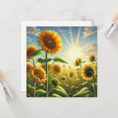 ゴールデンエンブレイスサンフラワーフラットカード カード (正面/裏面インサイチュ)