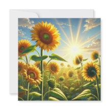 ゴールデンエンブレイスサンフラワーフラットカード