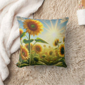 ゴールデンエンブレイスサンフラワー クッション (ブランケット)