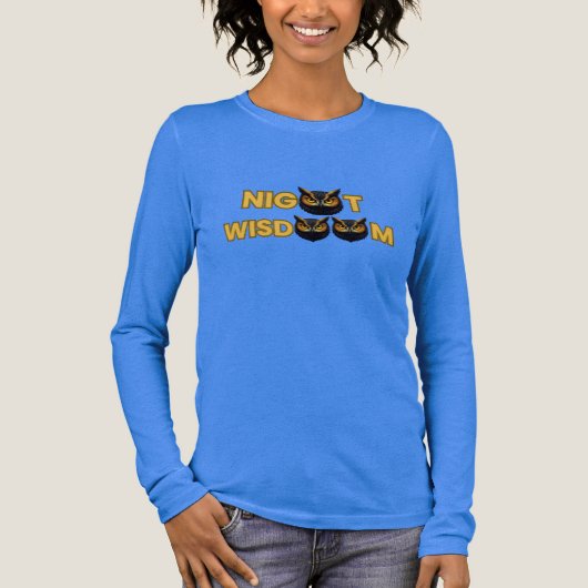 ゴールデンオウルアイコン - ミニマルな夜の知恵 トライブレンドTシャツ (正面)