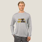 ゴールデンオウルアイコン - ミニマルな夜の知恵 トライブレンドＴシャツ (正面全体)
