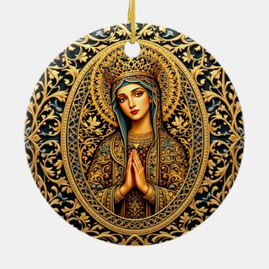 ゴールデンオシャスヴァージンメアリー セラミックオーナメント (裏面)