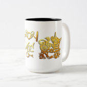 ゴールデンオックス紙中国のカット新年2021マグカップ ツートーンマグカップ (正面右)