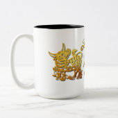 ゴールデンオックス紙中国のカット新年2021マグカップ ツートーンマグカップ (左)
