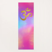 ゴールデンオムボホレインボーウォーターカラーマンダラ ヨガマット (裏面)