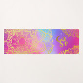 ゴールデンオムボホレインボーウォーターカラーマンダラ ヨガマット (正面(横))