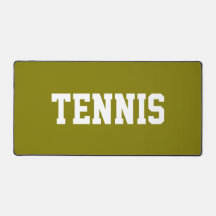 ゴールデンオリーブに白いTENNISの文字がスポーツらしい