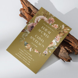 ゴールデンオリーブブライダルシャワー | ボホ素朴ガーデン 招待状