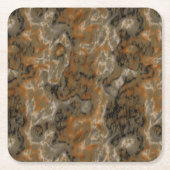ゴールデンオリーブマーブル スクエアペーパーコースター (正面)