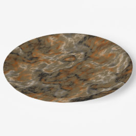ゴールデンオリーブマーブル ペーパープレート