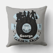 ゴールデンオルディビニールレコードパーソナライズされたオン クッション (裏面)
