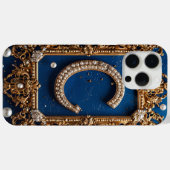 ゴールデンオルナートレターCジュエルモノグラムエレガンス ✨ Case-Mate iPhoneケース (裏面 (横))