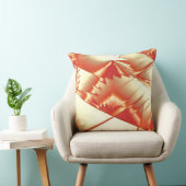 ゴールデンオレンジからベージュ、極端に粗いデジタル化 クッション (椅子)