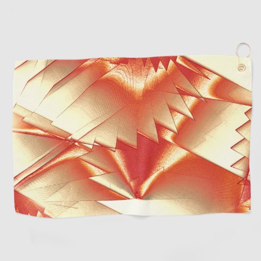 ゴールデンオレンジからベージュ、極端に粗いデジタル化 ゴルフタオル (横)