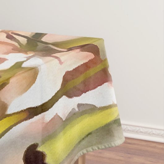 ゴールデンオレンジカリフォルニアポピー絵画アクリル テーブルクロス (インサイチュ)