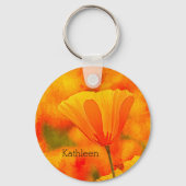 ゴールデンオレンジカリフォルニアポピー「オレンジの国」 キーホルダー (正面)