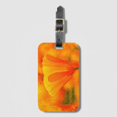 ゴールデンオレンジカリフォルニアポピー「オレンジの国」 ラゲッジタグ (正面縦)