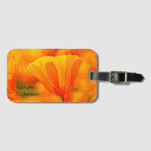 ゴールデンオレンジカリフォルニアポピー「オレンジの国」 ラゲッジタグ (正面横)