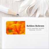 ゴールデンオレンジカリフォルニアポピー「オレンジの国」 ラベル (インサイチュ)