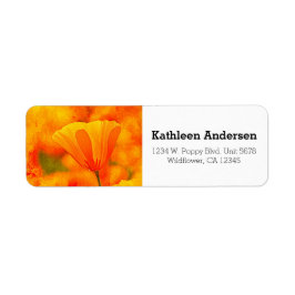 ゴールデンオレンジカリフォルニアポピー「オレンジの国」 ラベル
