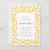 ゴールデンオレンジダッシンホリデーパーティー招待状 招待状 (正面)