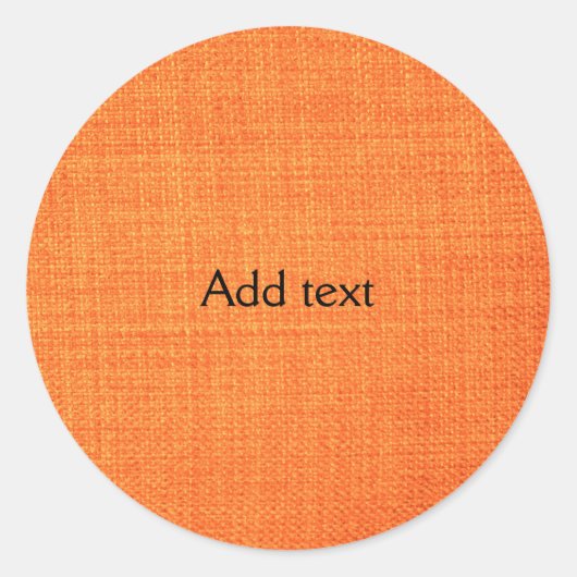 ゴールデンオレンジテンプレート、パーソナライズ、 ラウンドシール (正面)